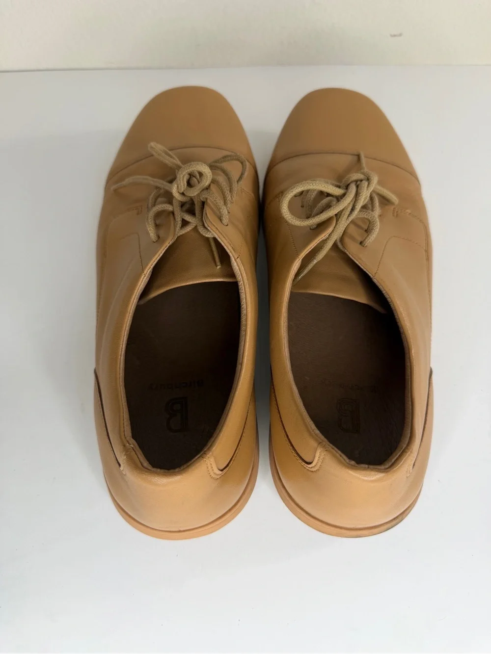 Birchbury Brenston Derby Mens Size 11 Brown Leather Barefoot Oxfords Dress Shoes